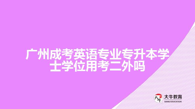 廣州成考英語專業(yè)專升本學(xué)士學(xué)位用考二外嗎