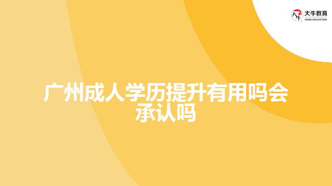 廣州成人學(xué)歷提升有用嗎會(huì)承認(rèn)嗎