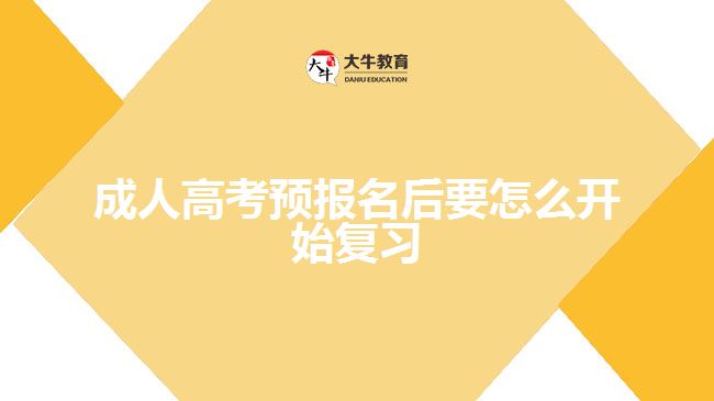 成人高考預(yù)報名后要怎么開始復(fù)習(xí)