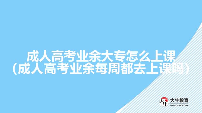 成人高考業(yè)余大專(zhuān)怎么上課（成人高考業(yè)余每周都去上課嗎）