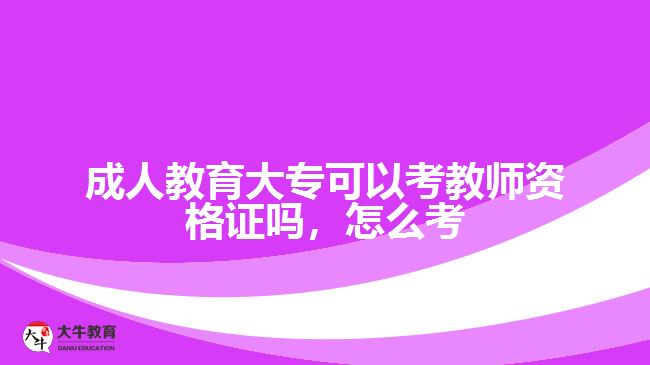 成人教育大?？梢钥冀處熧Y格證嗎