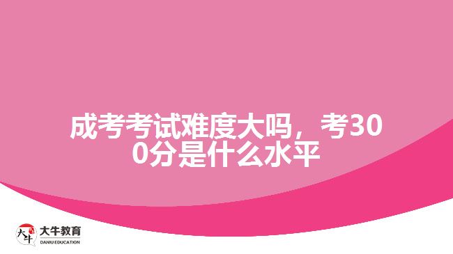 成考考試難度大嗎考300分是什么水平