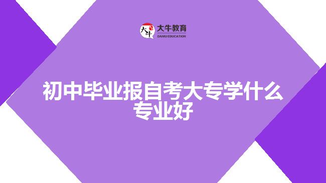 初中畢業(yè)報(bào)自考大專學(xué)什么專業(yè)好