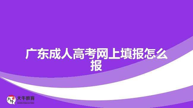 廣東成人高考網(wǎng)上填報怎么報