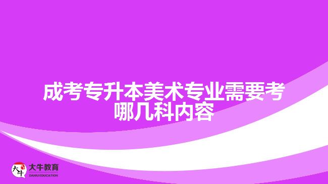 成考專升本美術專業(yè)需要考哪幾科內(nèi)容