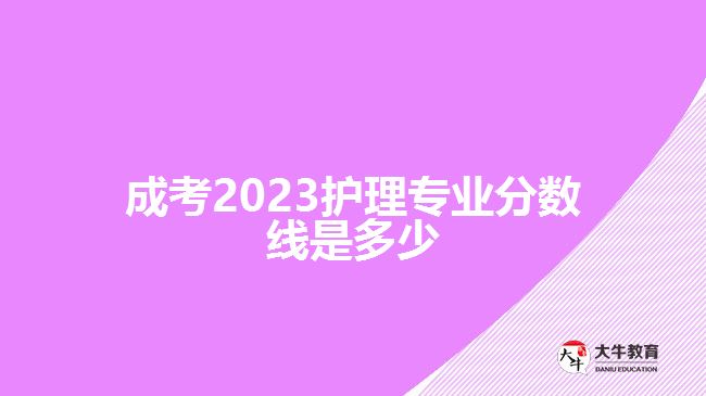 成考2023護理專業(yè)分數線是多少