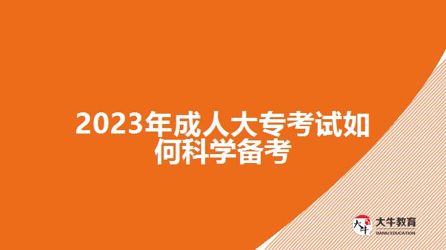 2023年成人大?？荚嚾绾慰茖W備考