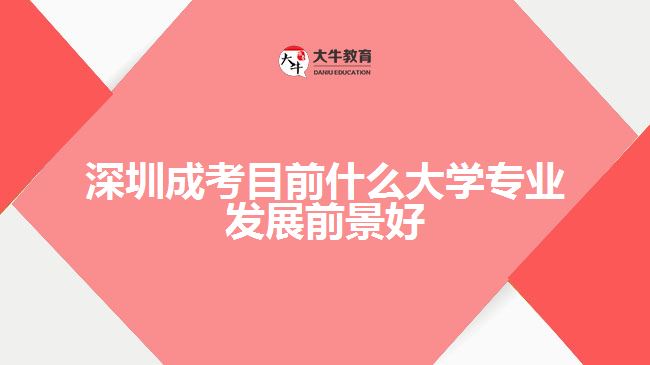 深圳成考目前什么大學專業(yè)發(fā)展前景好