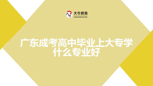 廣東成考高中畢業(yè)上大專學(xué)什么專業(yè)好