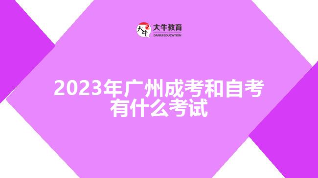 2023年廣州成考和自考有什么考試