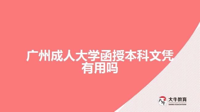 廣州成人大學函授本科文憑有用嗎