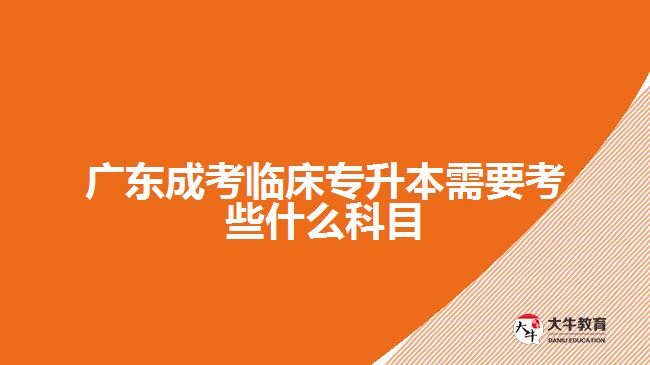 廣東成考臨床專升本需要考些什么科目