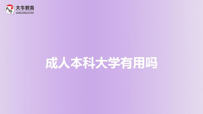 成人本科大學(xué)有用嗎