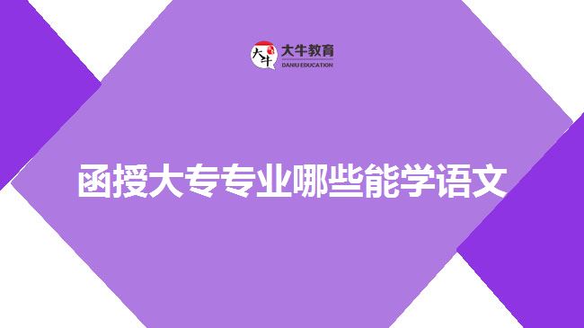 函授大專專業(yè)哪些能學語文