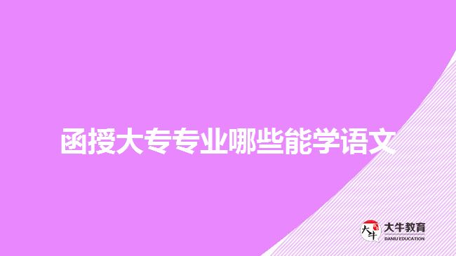 函授大專專業(yè)哪些能學(xué)語文