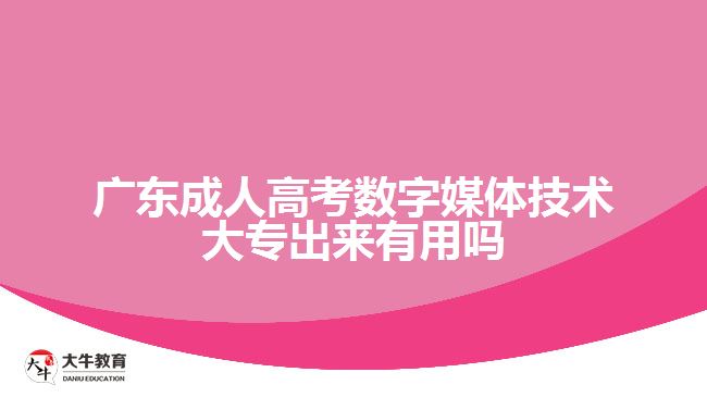 廣東成人高考數(shù)字媒體技術大專出來有用嗎