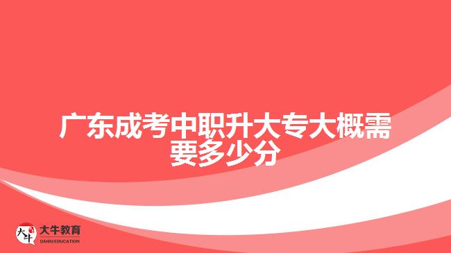 廣東成考中職升大專大概需要多少分