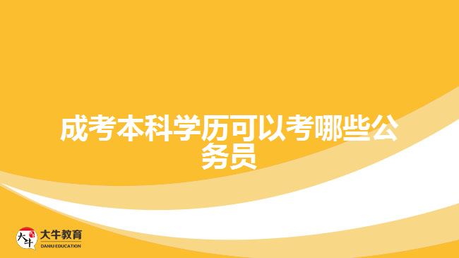 成考本科學(xué)歷可以考哪些公務(wù)員