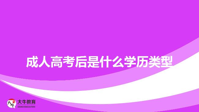 成人高考后是什么學(xué)歷類型