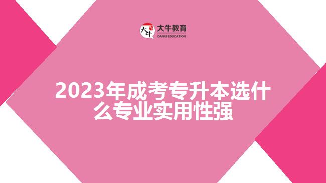 2023年成考專升本選什么專業(yè)實(shí)用性強(qiáng)