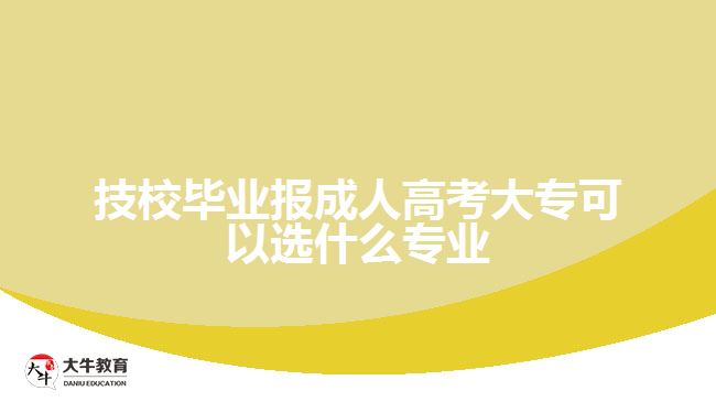 技校畢業(yè)報(bào)成人高考大?？梢赃x什么專業(yè)