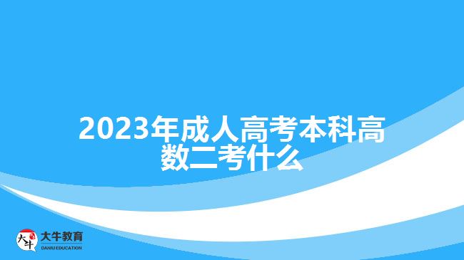 2023年成人高考本科高數(shù)二考什么