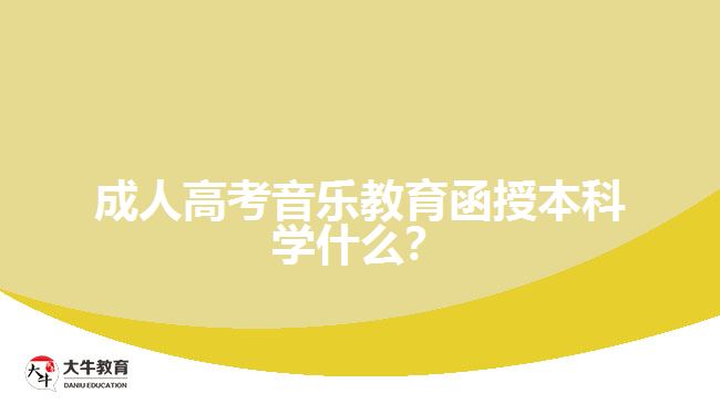 成人高考音樂教育函授本科學(xué)什么？