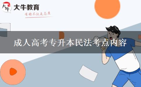 成人高考專升本民法考點(diǎn)內(nèi)容