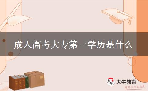 成人高考大專第一學(xué)歷是什么