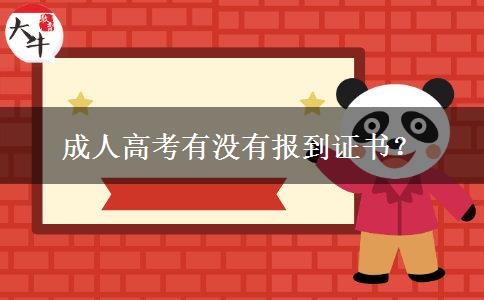 成人高考有沒(méi)有報(bào)到證書(shū)？