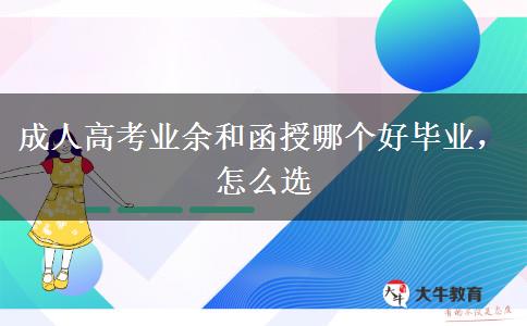 成人高考業(yè)余和函授哪個好畢業(yè)，怎么選