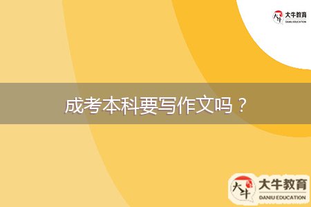 成考本科要寫作文嗎？