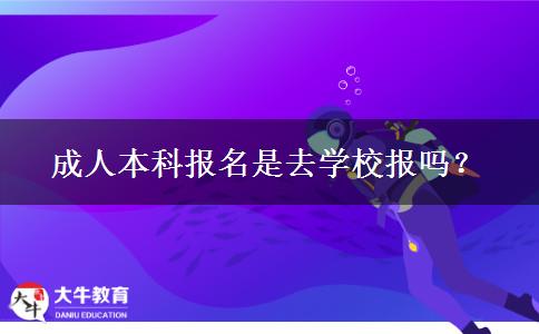 成人本科報名是去學(xué)校報嗎？