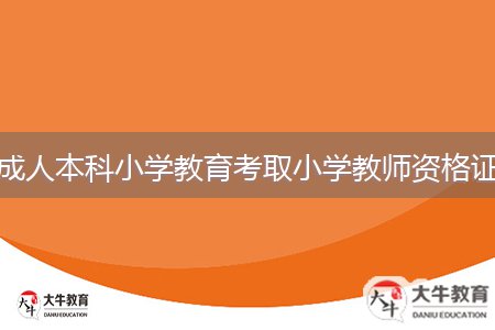 成人本科小學(xué)教育考取小學(xué)教師資格證