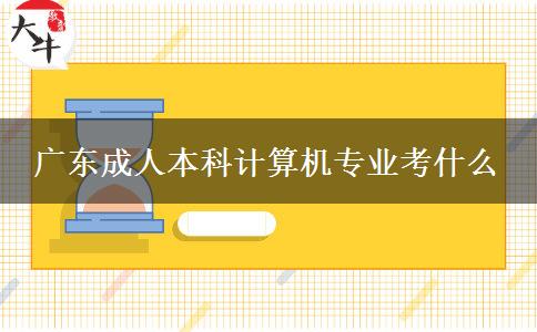 廣東成人本科計(jì)算機(jī)專業(yè)考什么