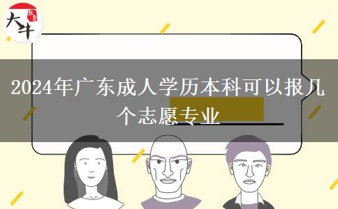 2024年廣東成人學(xué)歷本科可以報(bào)幾個(gè)志愿專業(yè)