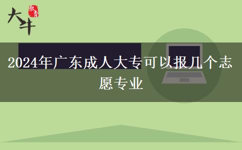 2024年廣東成人大?？梢詧髱讉€志愿專業(yè)