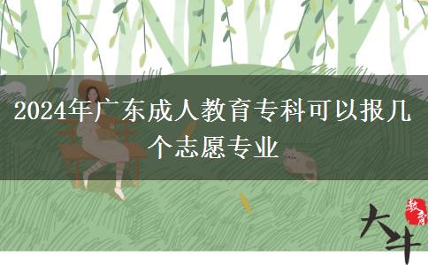 2024年廣東成人教育?？瓶梢詧?bào)幾個(gè)志愿專業(yè)