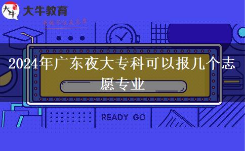 2024年廣東夜大專科可以報(bào)幾個(gè)志愿專業(yè)