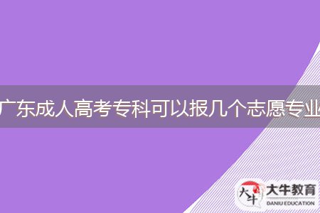 廣東成人高考?？瓶梢詧?bào)幾個(gè)志愿專業(yè)