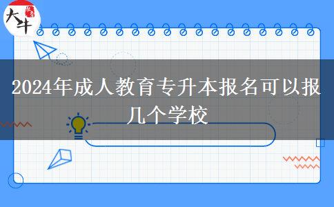 2024年成人教育專升本報名可以報幾個學(xué)校