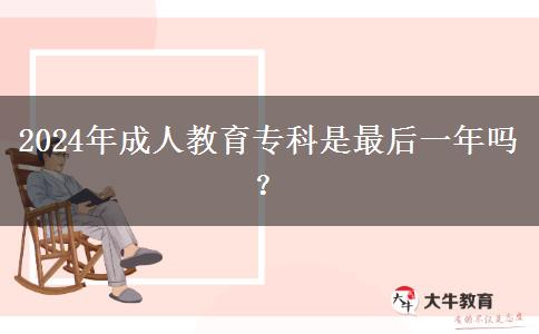 2024年成人教育?？剖亲詈笠荒陠?？