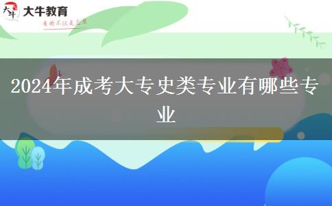 2024年成考大專史類專業(yè)有哪些專業(yè)