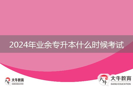 2024年業(yè)余專升本什么時候考試