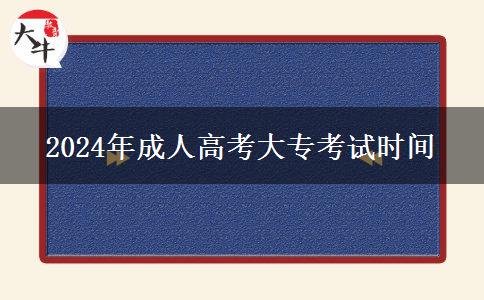 2024年成人高考大?？荚嚂r(shí)間