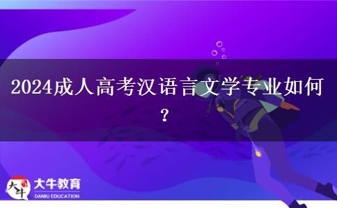2024成人高考漢語言文學(xué)專業(yè)如何？