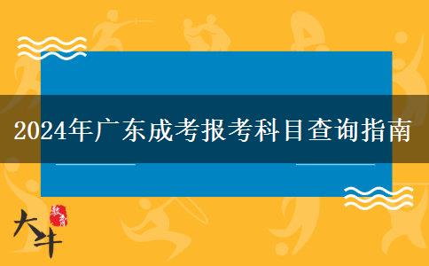 2024年廣東成考報(bào)考科目查詢指南