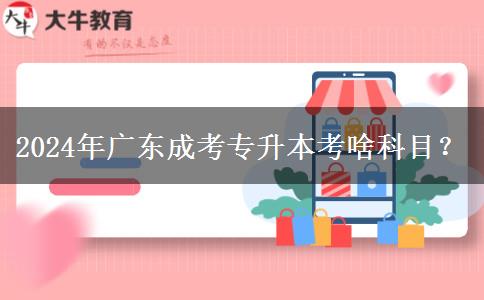 2024年廣東成考專(zhuān)升本考啥科目？