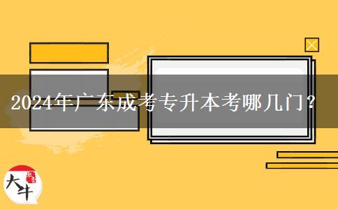 2024年廣東成考專升本考哪幾門？