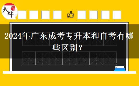 2024年廣東成考專升本和自考有哪些區(qū)別？